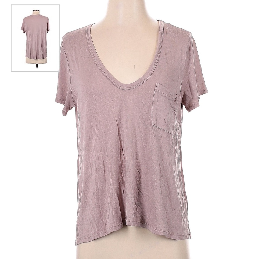 LUSH by Nordstrom blush/beige casual pocket tee